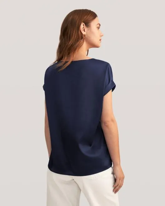 100 Mulberry Silk TShirt Womenx27s Short Sleeves Women Lilysilk Essentials