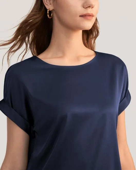 100 Mulberry Silk TShirt Womenx27s Short Sleeves Women Lilysilk Essentials