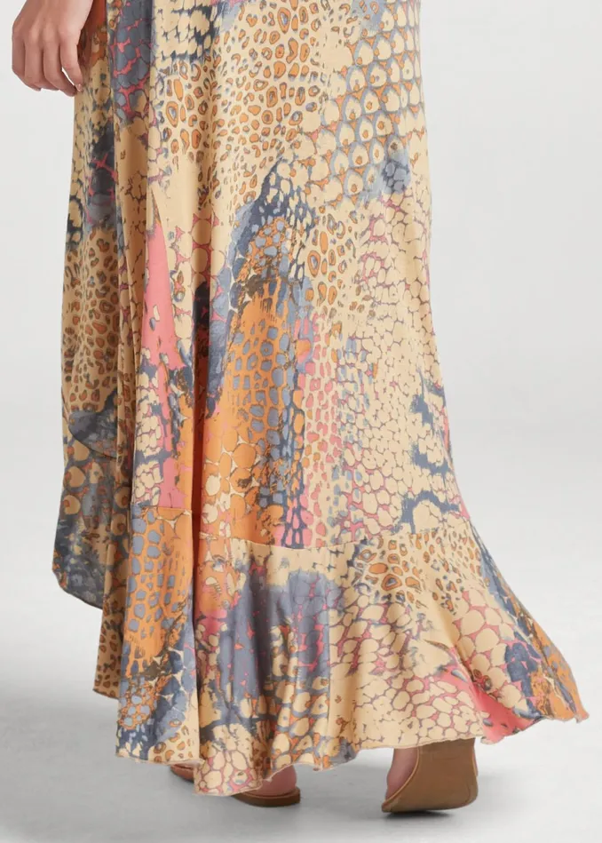 ABSTRACT MIRAGE MAXI DRESS Orange Multi Women VENUS Maxi Dresses