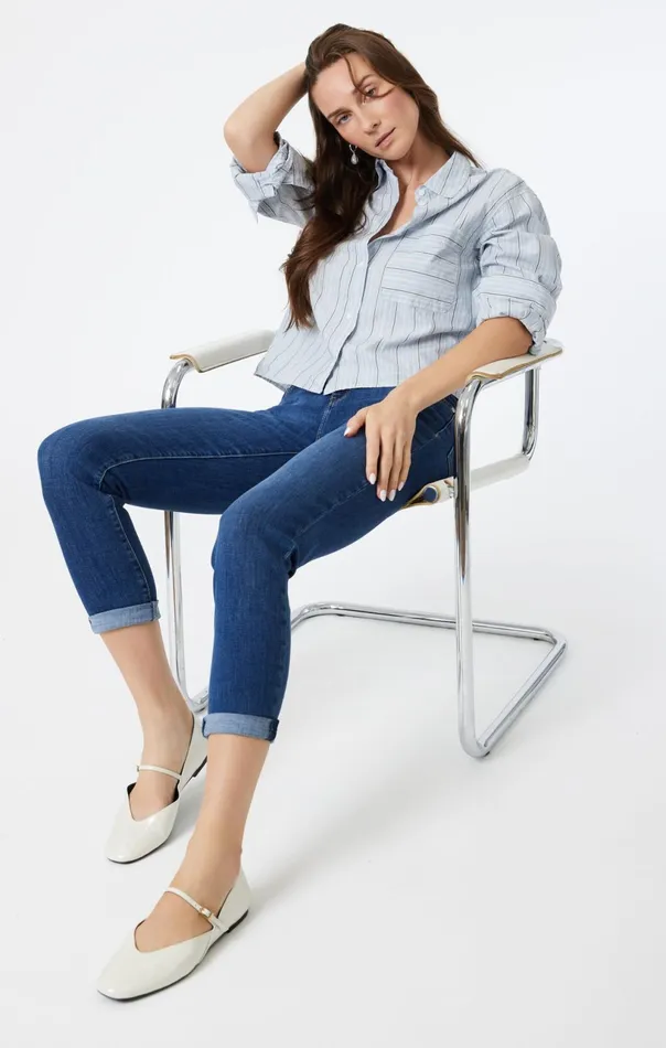 Ada Boyfriend In Dark Brushed Feather Blue Women Mavi Jeans Denim Ada Boyfriend In Dark Brushed Feather Blue Women Mavi Jeans Denim