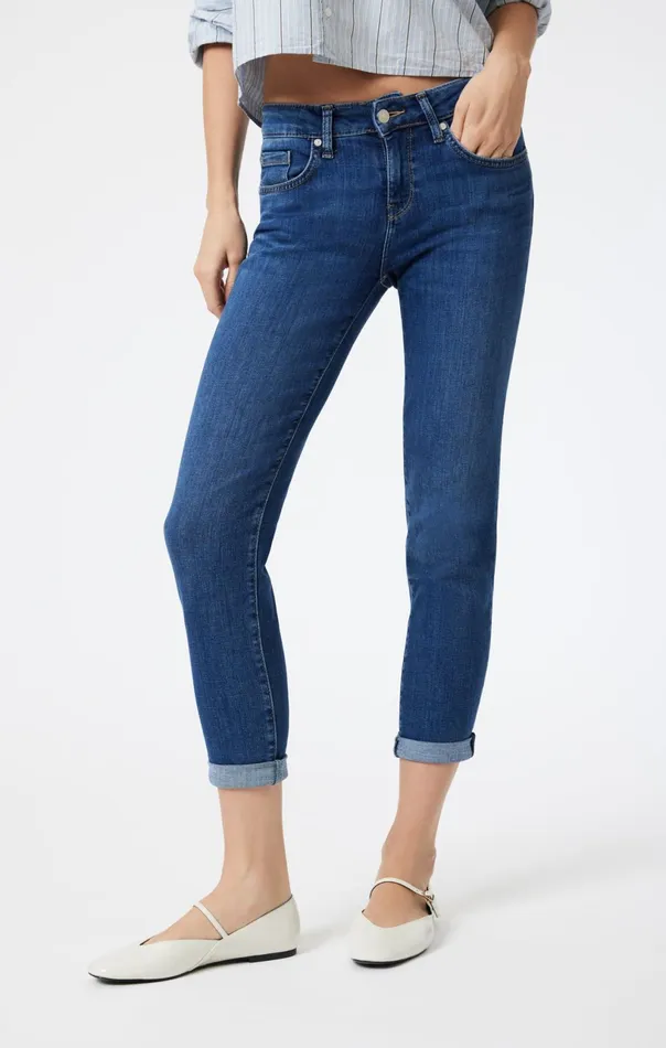 Ada Boyfriend In Dark Brushed Feather Blue Women Mavi Jeans Denim Ada Boyfriend In Dark Brushed Feather Blue Women Mavi Jeans Denim