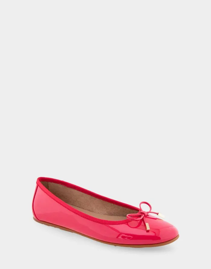 Aerosoles Comfortable Women039s Ballet Flat In Virtual Pink Patent Faux Leather Virtual Pink Patent Faux Leather Women Ballet