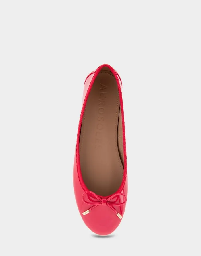 Aerosoles Comfortable Women039s Ballet Flat In Virtual Pink Patent Faux Leather Virtual Pink Patent Faux Leather Women Ballet