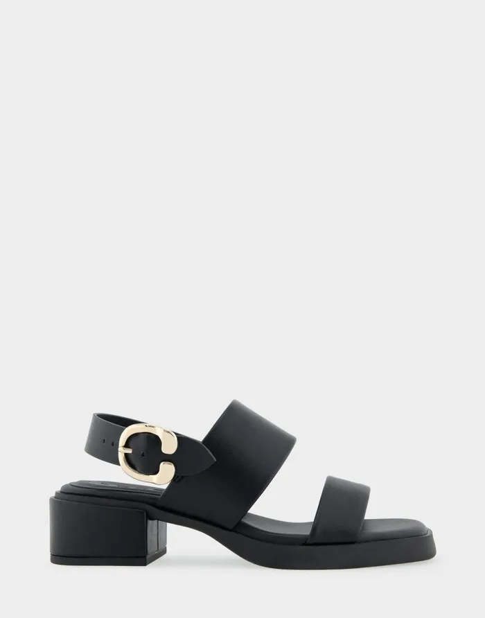 Aerosoles Comfortable Women039s Banded Back Strap Low Block Heel Sandal In Black Faux Leather Black Faux Leather Women Clogs and Mules Aerosoles Comfortable Women039s Banded Back Strap Low Block Heel Sandal In Black Faux Leather Black Faux Leather Women Clogs and Mules