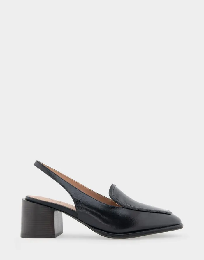 Aerosoles Comfortable Women039s Block Heel Slingback In Black Leather Black Leather Women Clogs and Mules Aerosoles Comfortable Women039s Block Heel Slingback In Black Leather Black Leather Women Clogs and Mules