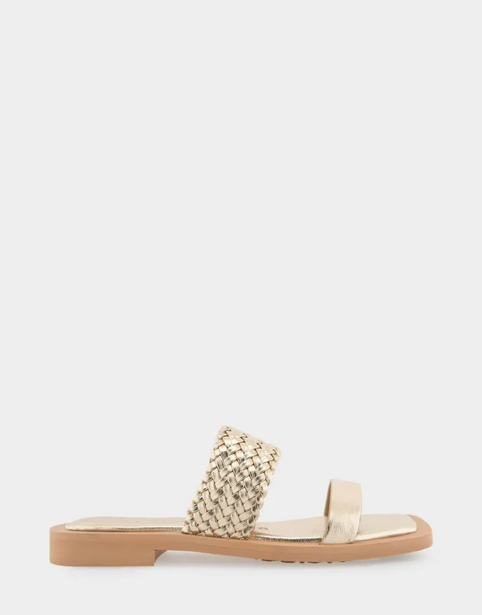 Aerosoles Comfortable Women039s Braided Double Strap Flat Sandal In Soft Gold Faux Leather Soft Gold Faux Leather Women Flats Aerosoles Comfortable Women039s Braided Double Strap Flat Sandal In Soft Gold Faux Leather Soft Gold Faux Leather Women Flats
