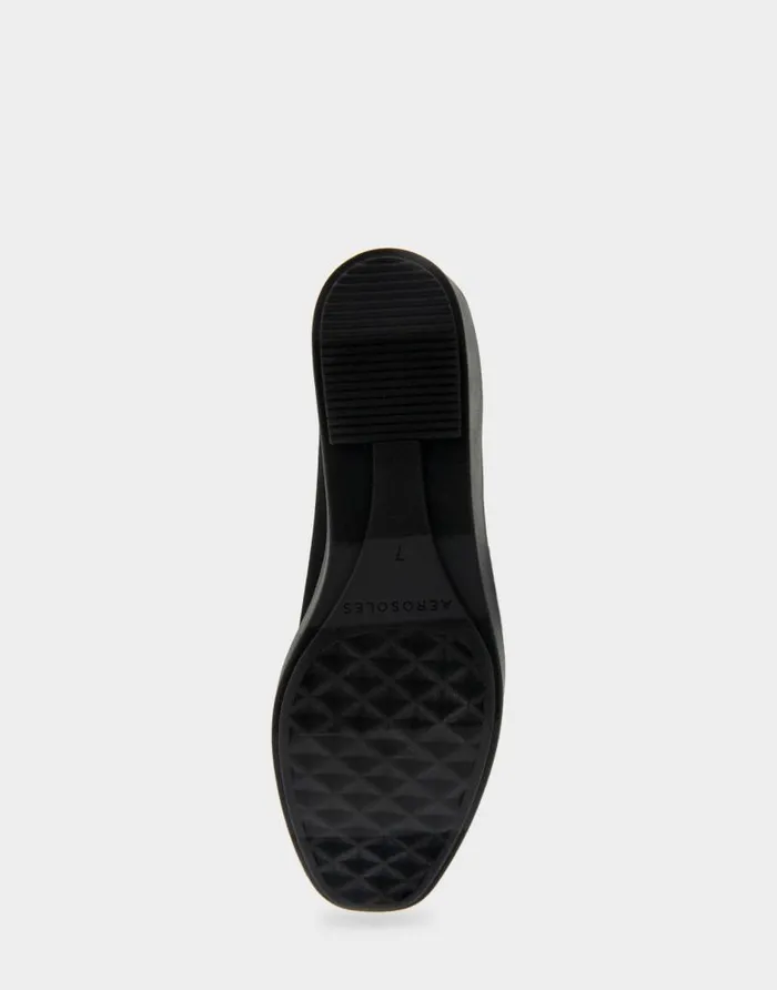 Aerosoles Comfortable Women039s Flatform Shoe In Black Stretch Gabardine Fabric Black Stretch Garbadine Women Wedges