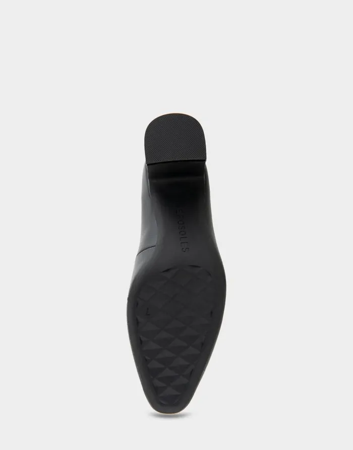 Aerosoles Comfortable Women039s Midheel Pump In Black Leather Black Leather Women Clogs and Mules