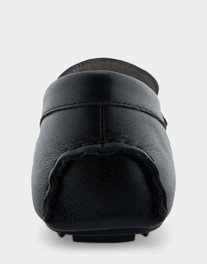 Aerosoles Comfortable Women039s Ornamented Driver In Black Leather Black Leather Women Wide Width Flats