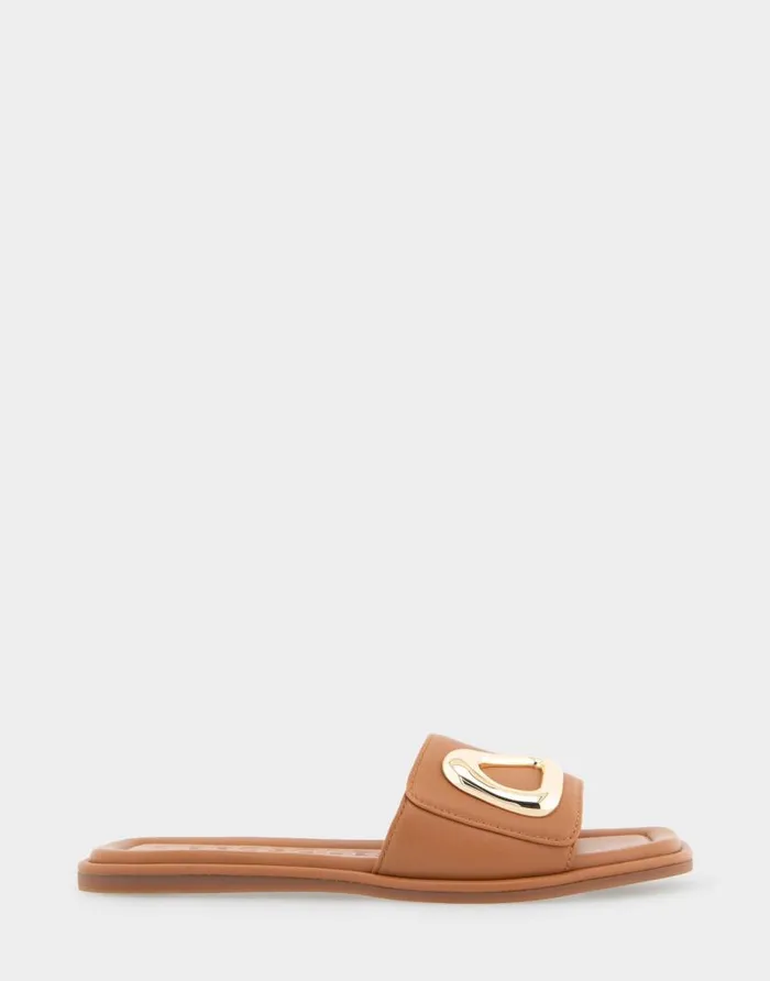 Aerosoles Comfortable Women039s Ornamented Single Band Slide Sandal In Tan Leather Tan Leather Women Slides Aerosoles Comfortable Women039s Ornamented Single Band Slide Sandal In Tan Leather Tan Leather Women Slides