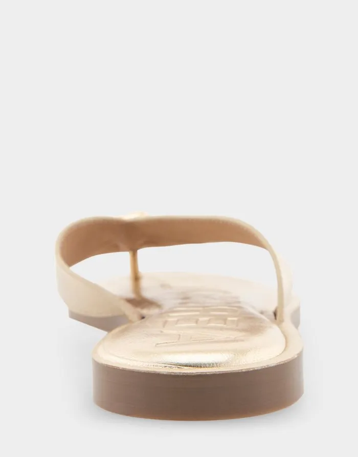 Aerosoles Comfortable Women039s Ornamented Thong Sandal In Soft Gold Faux Leather Soft Gold Faux Leather Women Flats