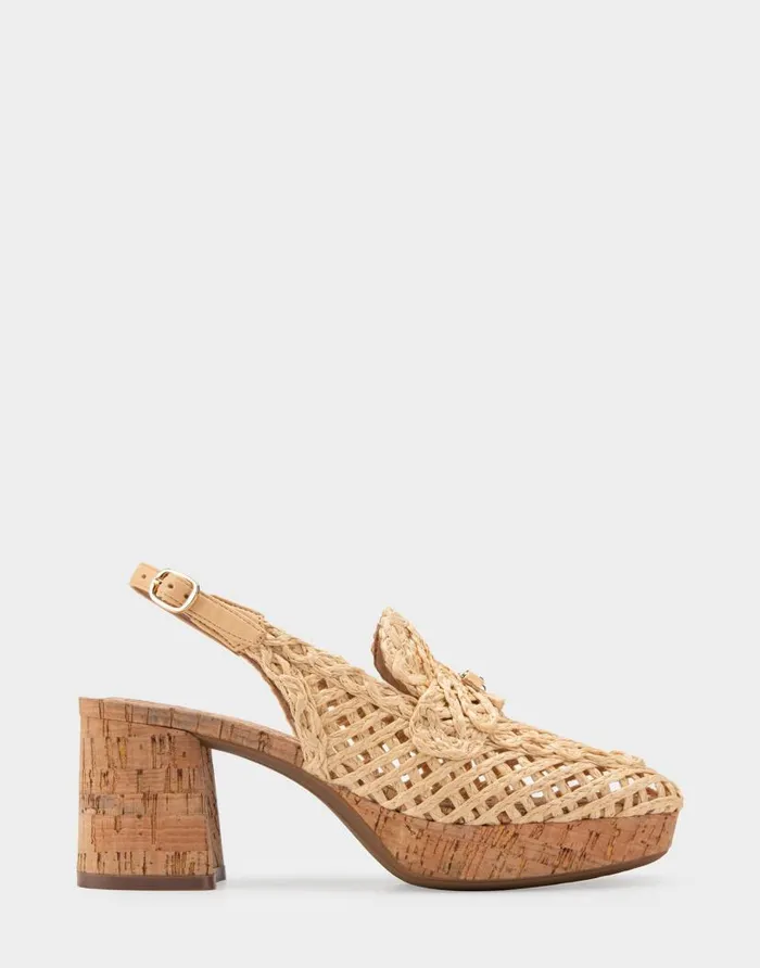 Aerosoles Comfortable Women039s Platform Slingback In Natural Raffia Fabric Natural Women Platforms Aerosoles Comfortable Women039s Platform Slingback In Natural Raffia Fabric Natural Women Platforms