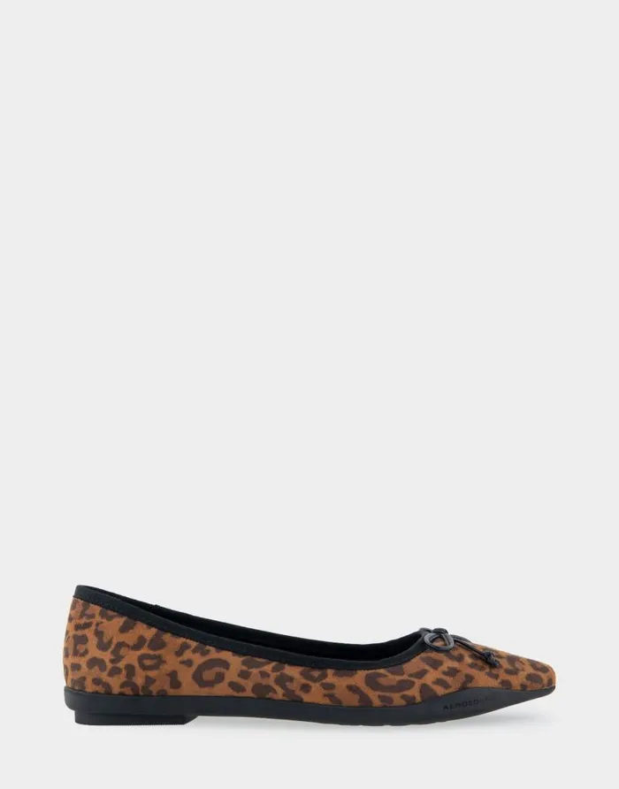 Aerosoles Comfortable Women039s Point Toe Flat In Leopard Print Faux Suede Leopard Women Dress