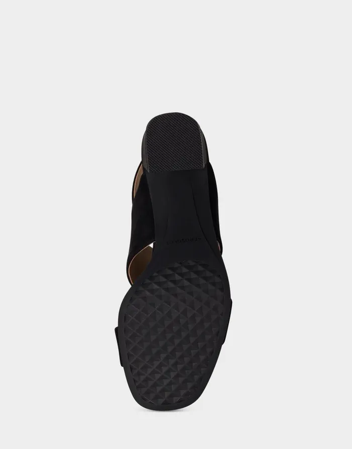 Aerosoles Comfortable Women039s Sandal In Black Faux Suede Black Women Clogs and Mules Aerosoles Comfortable Women039s Sandal In Black Faux Suede Black Women Clogs and Mules