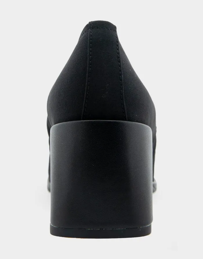 Aerosoles Comfortable Women039s Wedge Pump In Black Gabardine Fabric Black Gabardine Fabric Women Wedges