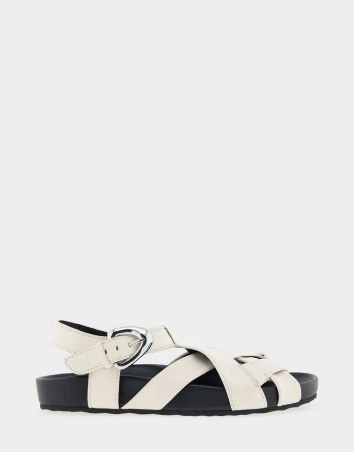 Aerosoles Comfortable Women039s Woven Fisherman Footbed Sandal In Eggnog Leather Eggnog Leather Women Flats Aerosoles Comfortable Women039s Woven Fisherman Footbed Sandal In Eggnog Leather Eggnog Leather Women Flats