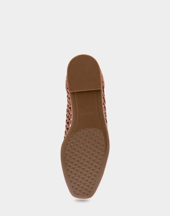 Aerosoles Comfortable Women039s Woven Tailored Loafer In Gingerbread Faux Leather Gingerbread Faux Leather Women Clogs and Mules