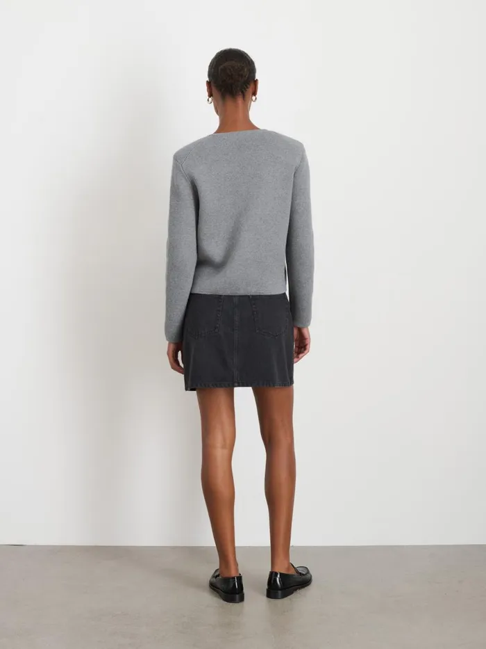 Alex Mill Denim Women Andie Mini Skirt In Black Denim