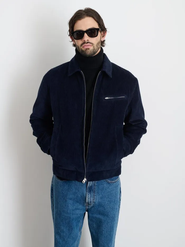 Alex Mill Jackets Coats Men Charlie Zip Jacket In Corduroy Dark Navy Alex Mill Jackets Coats Men Charlie Zip Jacket In Corduroy Dark Navy
