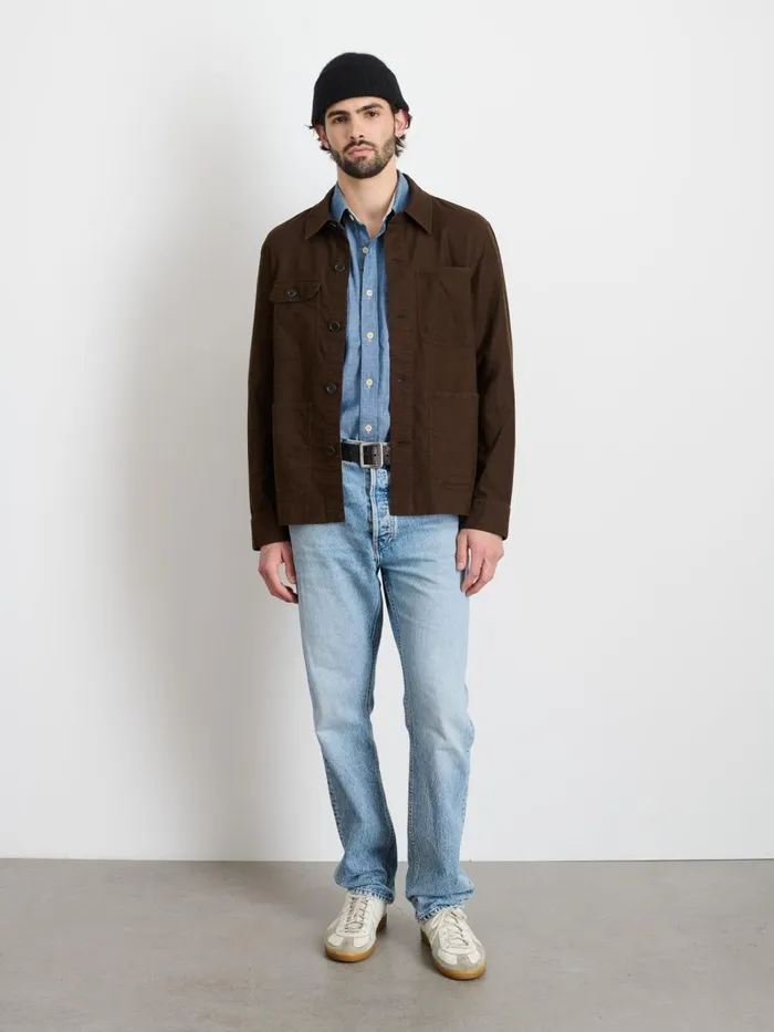 Alex Mill Jackets Coats Men Work Jacket In Chamois Espresso