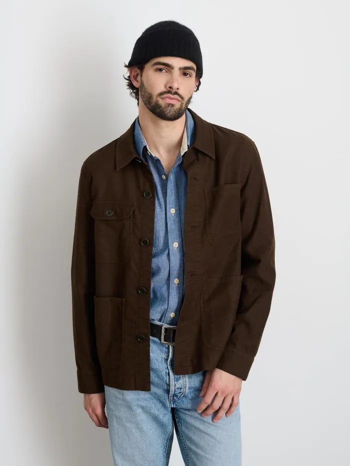 Alex Mill Jackets Coats Men Work Jacket In Chamois Espresso