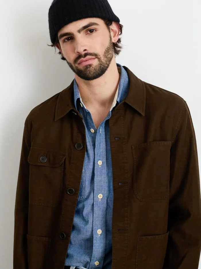 Alex Mill Jackets Coats Men Work Jacket In Chamois Espresso