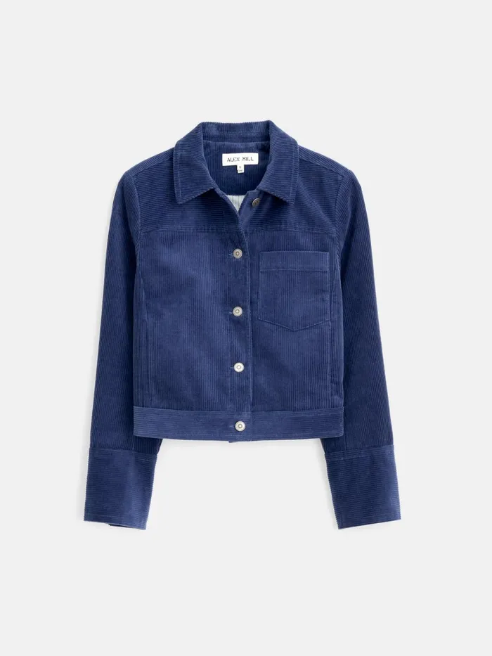 Alex Mill Jackets Outerwear Women Camden Jacket In Corduroy Dusty Blue