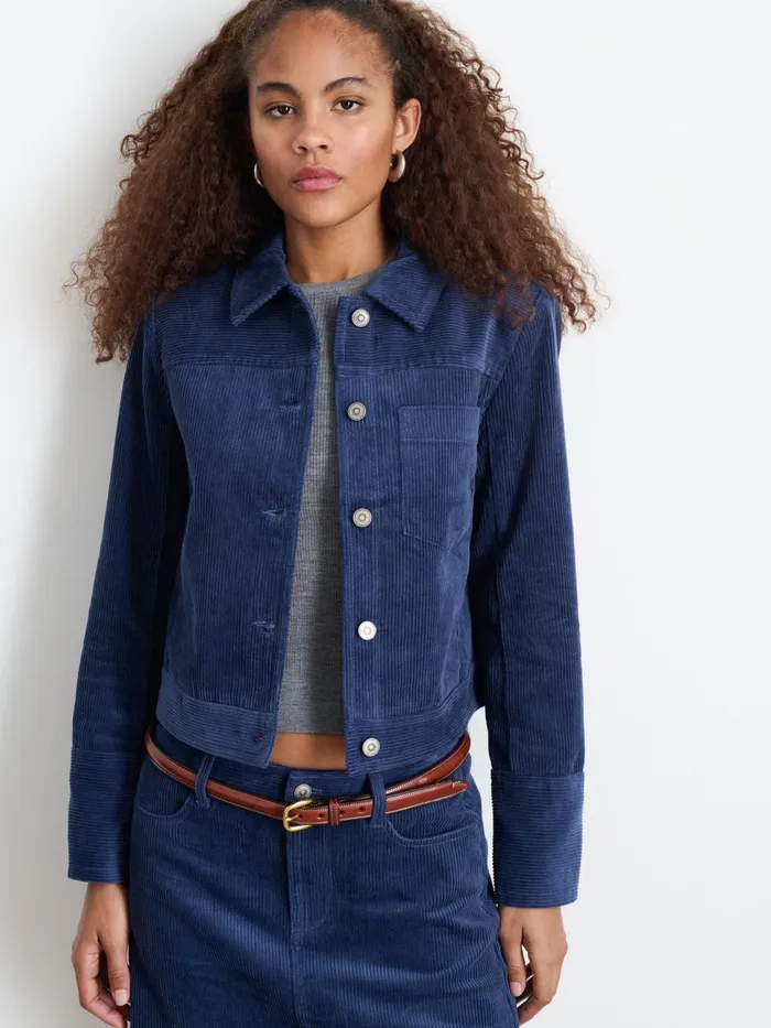 Alex Mill Jackets Outerwear Women Camden Jacket In Corduroy Dusty Blue