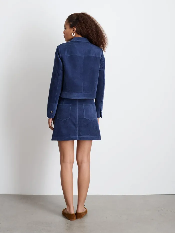 Alex Mill Jackets Outerwear Women Camden Jacket In Corduroy Dusty Blue