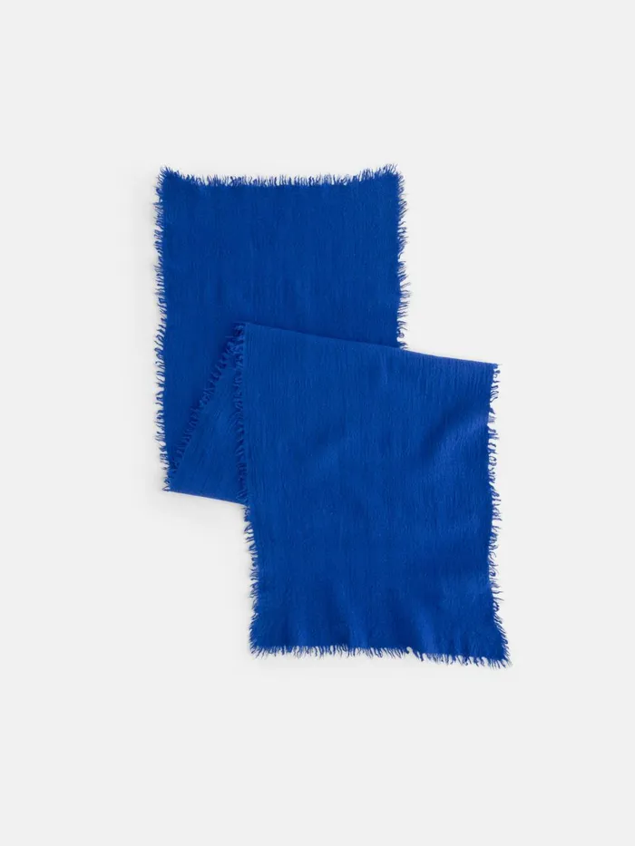 Alex Mill Men Jamie Boiled Wool Scarf Cobalt