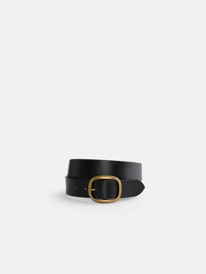 Alex Mill Men Maximum Henry Wide Oval Belt Black