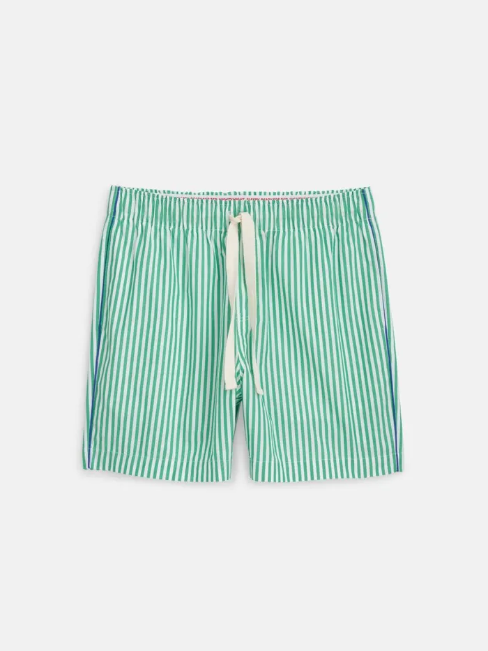 Alex Mill Pajamas Slippers Men P039jimmies Sleep Short In Stripe Green Stripe