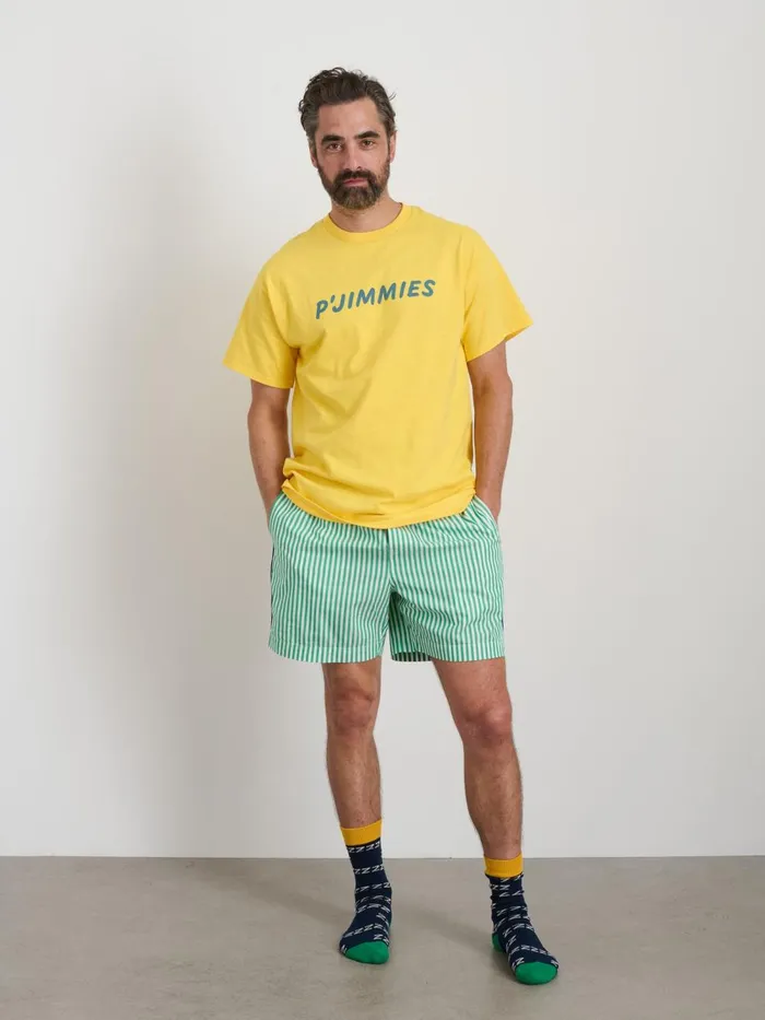 Alex Mill Pajamas Slippers Men P039jimmies Sleep Tee Yellow