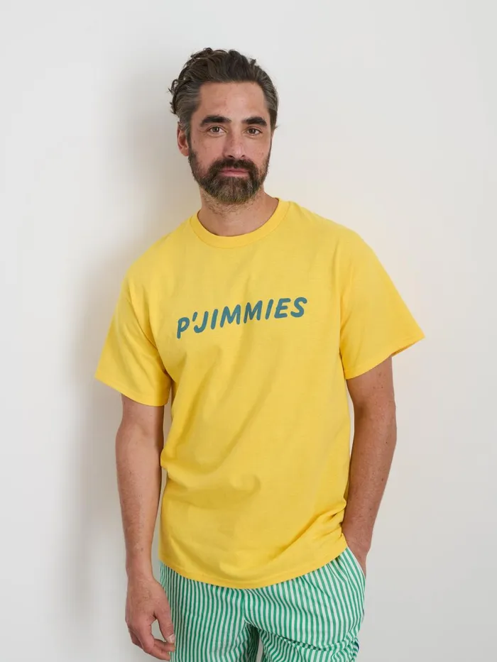 Alex Mill Pajamas Slippers Men P039jimmies Sleep Tee Yellow