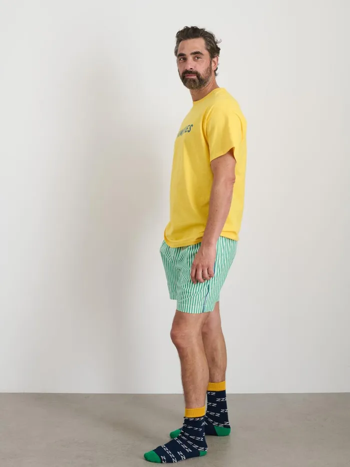 Alex Mill Pajamas Slippers Men P039jimmies Sleep Tee Yellow