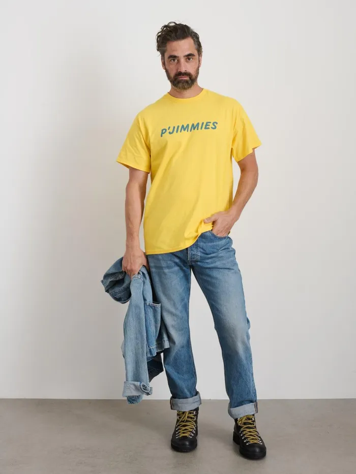 Alex Mill Pajamas Slippers Men P039jimmies Sleep Tee Yellow