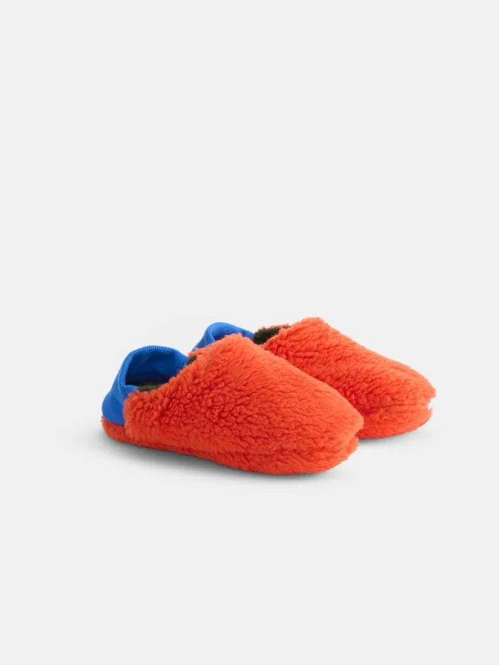 Alex Mill Pajamas Slippers Men Sherpa House Shoes Orange