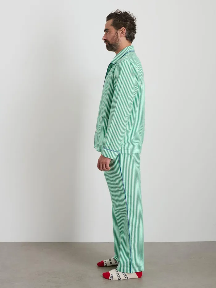 Alex Mill Pajamas Slippers Women P039jimmies Sleep Shirt In Stripe Green Stripe
