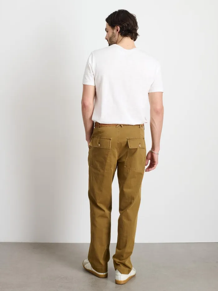 Alex Mill Pants Men Field Pant In Herringbone Dark Khaki