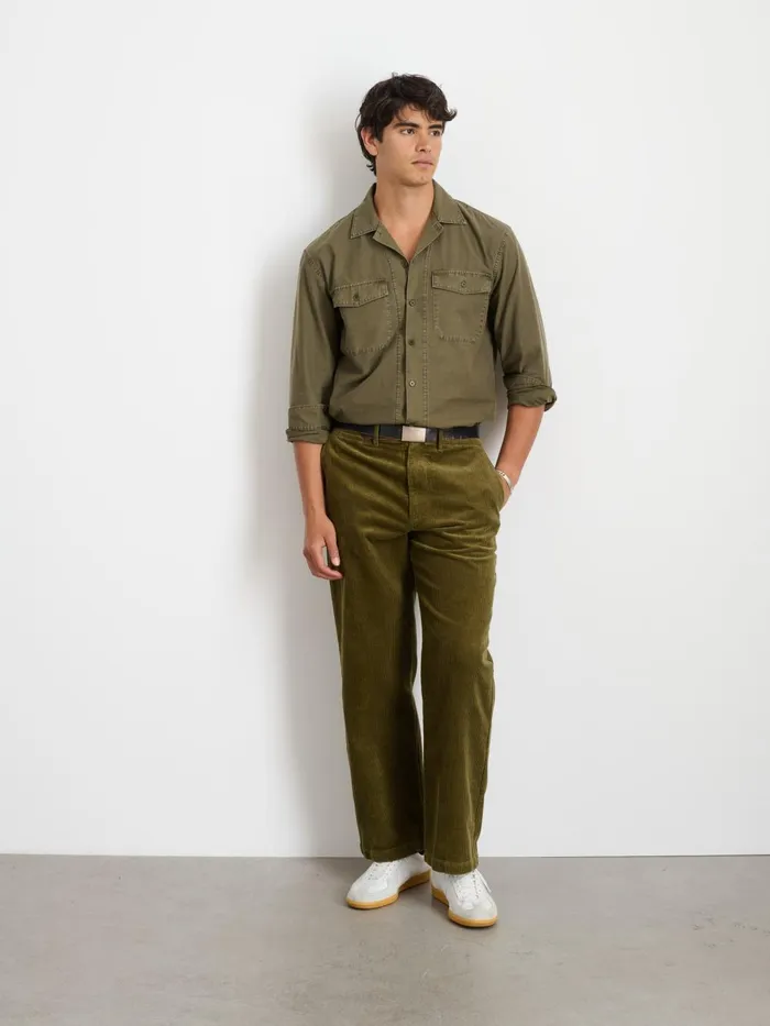 Alex Mill Pants Men Straight Leg Pant In Corduroy Dark Olive