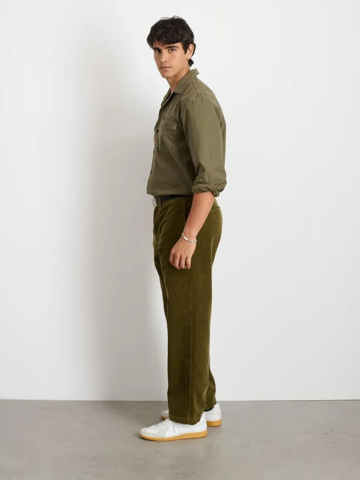 Alex Mill Pants Men Straight Leg Pant In Corduroy Dark Olive