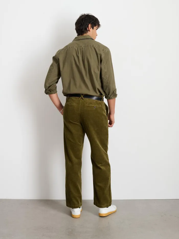 Alex Mill Pants Men Straight Leg Pant In Corduroy Dark Olive