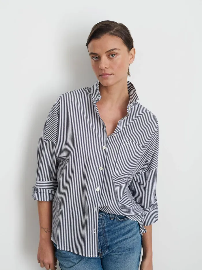 Alex Mill Shirts Tops Women Jo Shirt In Striped Cotton Poplin