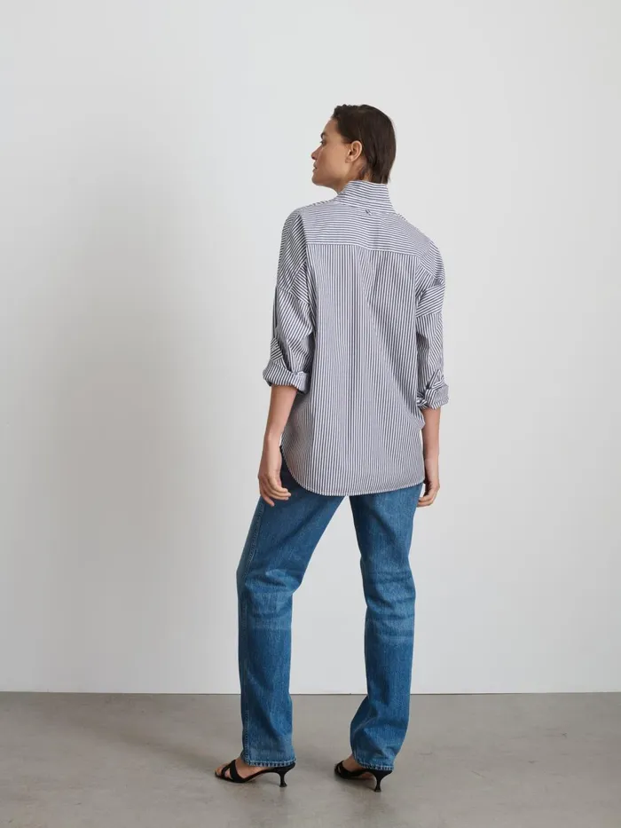 Alex Mill Shirts Tops Women Jo Shirt In Striped Cotton Poplin