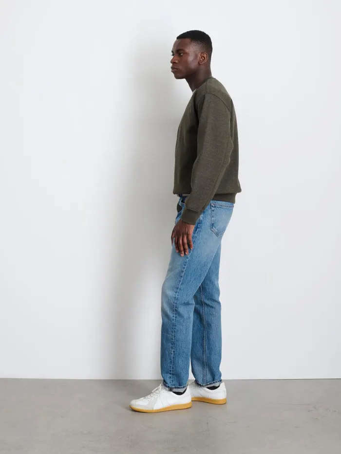 Alex Mill Sweaters Sweatshirts Men Marlon Sweatshirt In Cotton Fleece Heather Olive