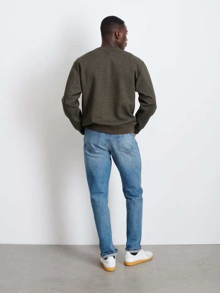 Alex Mill Sweaters Sweatshirts Men Marlon Sweatshirt In Cotton Fleece Heather Olive