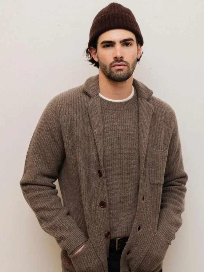 Alex Mill Sweaters Sweatshirts Men Mitchell Cardigan In Washed Cashmere Heather Walnut
