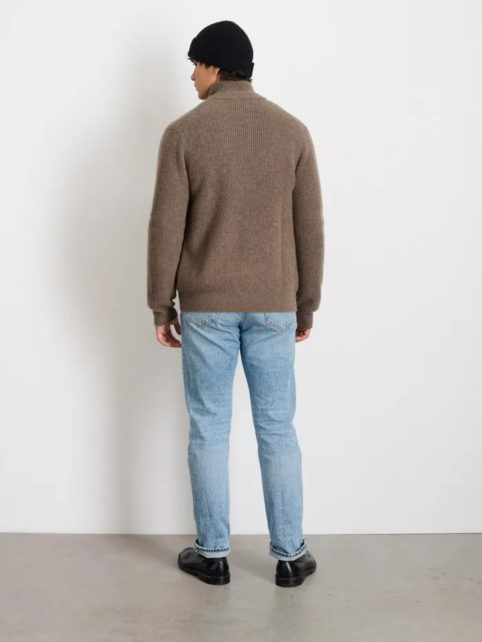 Alex Mill Sweaters Sweatshirts Men Mitchell Cardigan In Washed Cashmere Heather Walnut