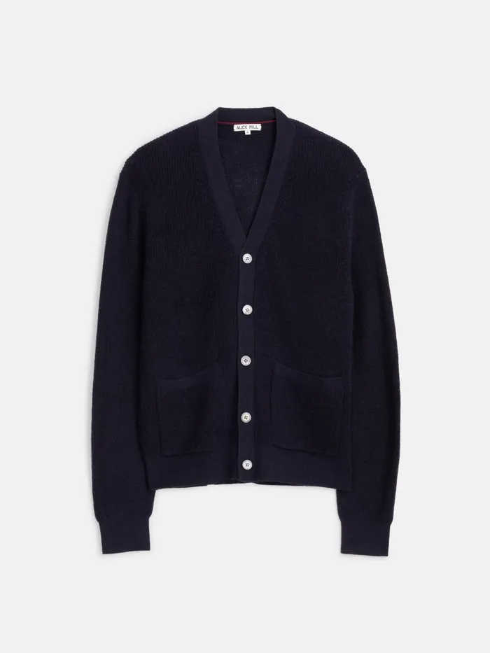 Alex Mill Sweaters Sweatshirts Men Samuel Cardigan In Wool Dark Navy