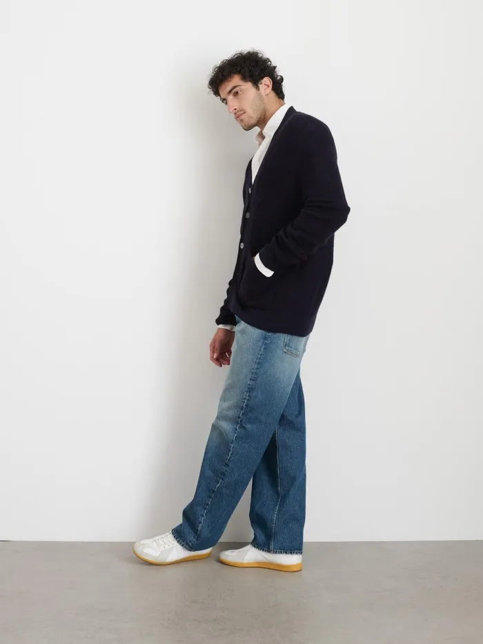 Alex Mill Sweaters Sweatshirts Men Samuel Cardigan In Wool Dark Navy